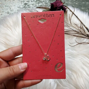 Unwritten Initial Charm Pendant Necklace